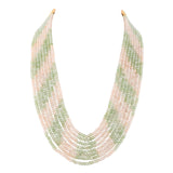Gold Plated Onyx Beaded Layered Necklace