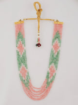 Gold Plated Onyx Beaded Layered Necklace
