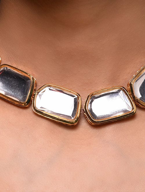 Gold Toned & White Gold Plated Necklace