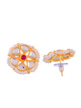 Gold Plated Stone Studded Beaded Choker Necklace
