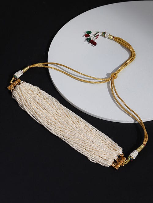 Gold Toned pearl Necklace