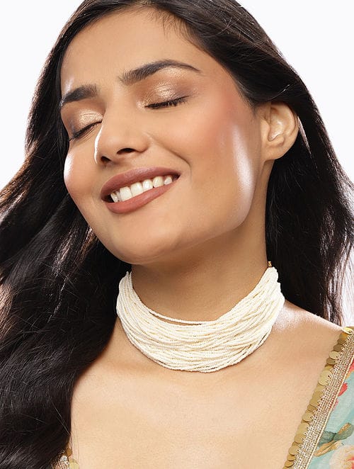 Gold Toned pearl Necklace