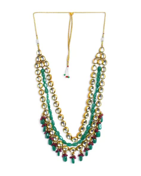Gold Plated Kundan Jewellery Set