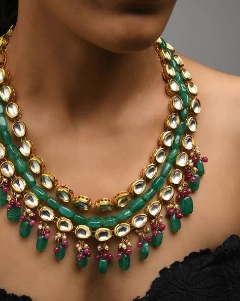 Gold Plated Kundan Jewellery Set