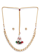 Elegant Kundan Necklace With Earrings