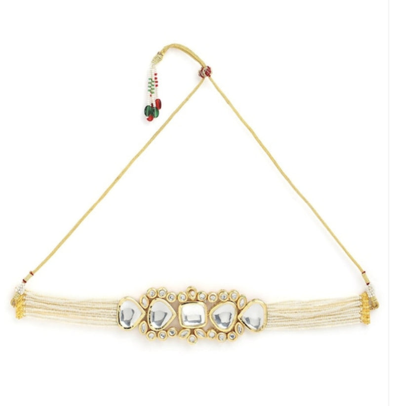Gold Plated Kundan Necklace Set