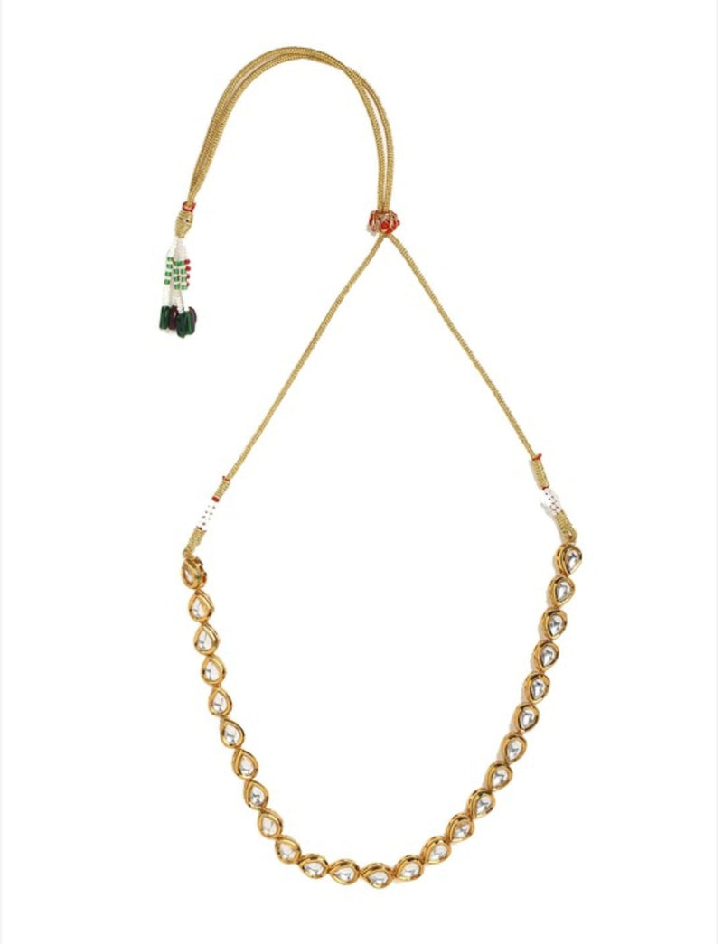Gold Plated Kundan Necklace Set