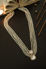 Victorian Uncut Polki Faux Diamond Necklace set