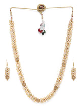 Gold plated Handcrafted pearl long necklace