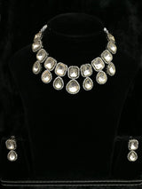 Victorian Uncut Polki Faux Diamond Necklace set