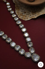 Victorian Uncut Polki Faux Diamond Necklace set