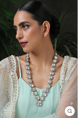 Victorian Uncut Polki Faux Diamond Necklace set