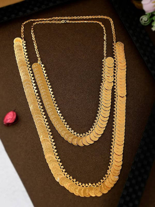 Gold-Plated Handcrafted Coin Necklaces (Pack of 2)