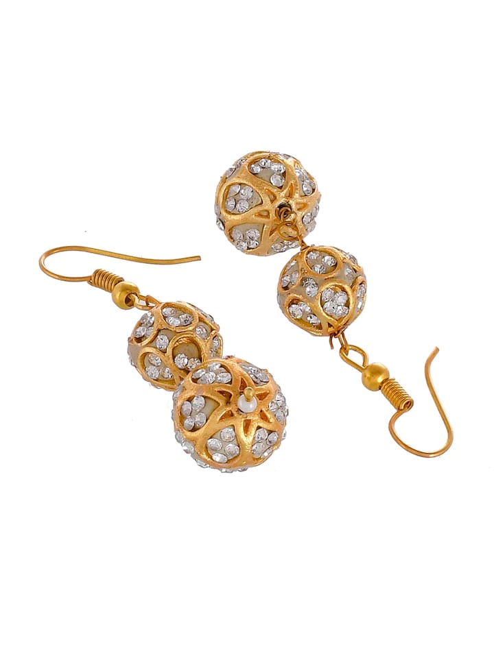 Gold Diamond Ball Necklace And RajMala Set