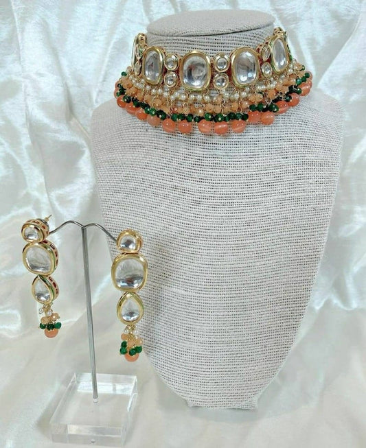 Gold-Plated Kundan-Studded Jewellery Set