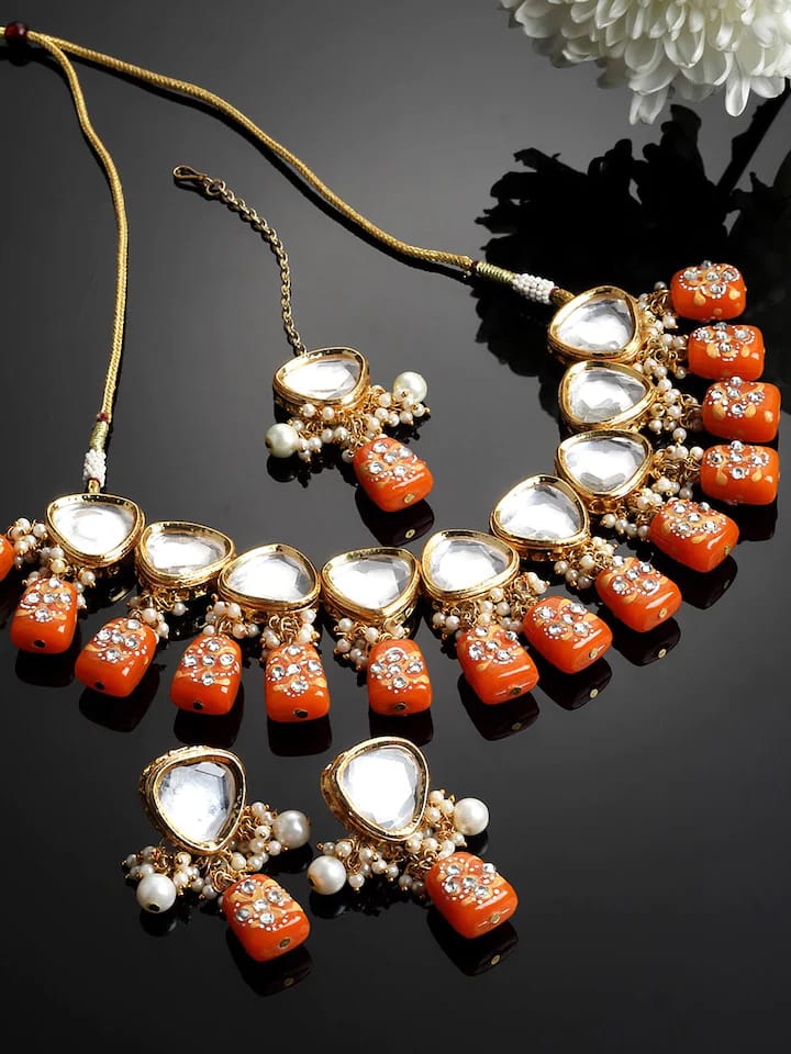 Gold-Plated Kundan-Studded Jewellery Set