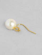 Gold-Plated Pearl-Beaded Necklace & Earrings Set
