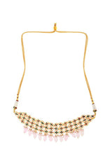 Gold-Plated Kundan-Beaded Necklace & Earrings Set