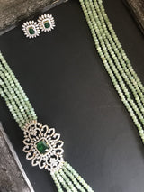 Ad Necklace Set With Onyx Beads