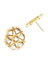 Gold-Plated & Red Kundan Studded Jewellery Set
