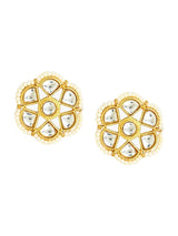 Gold-Plated & Red Kundan Studded Jewellery Set