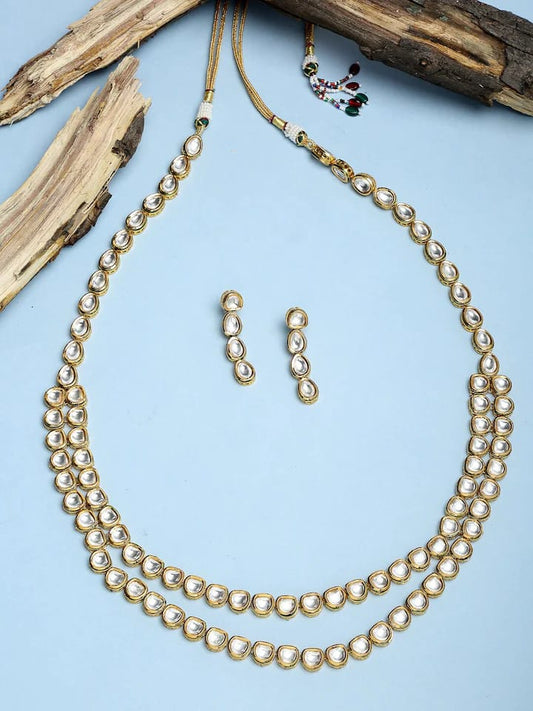 Gold Plated Kundan Long Necklace