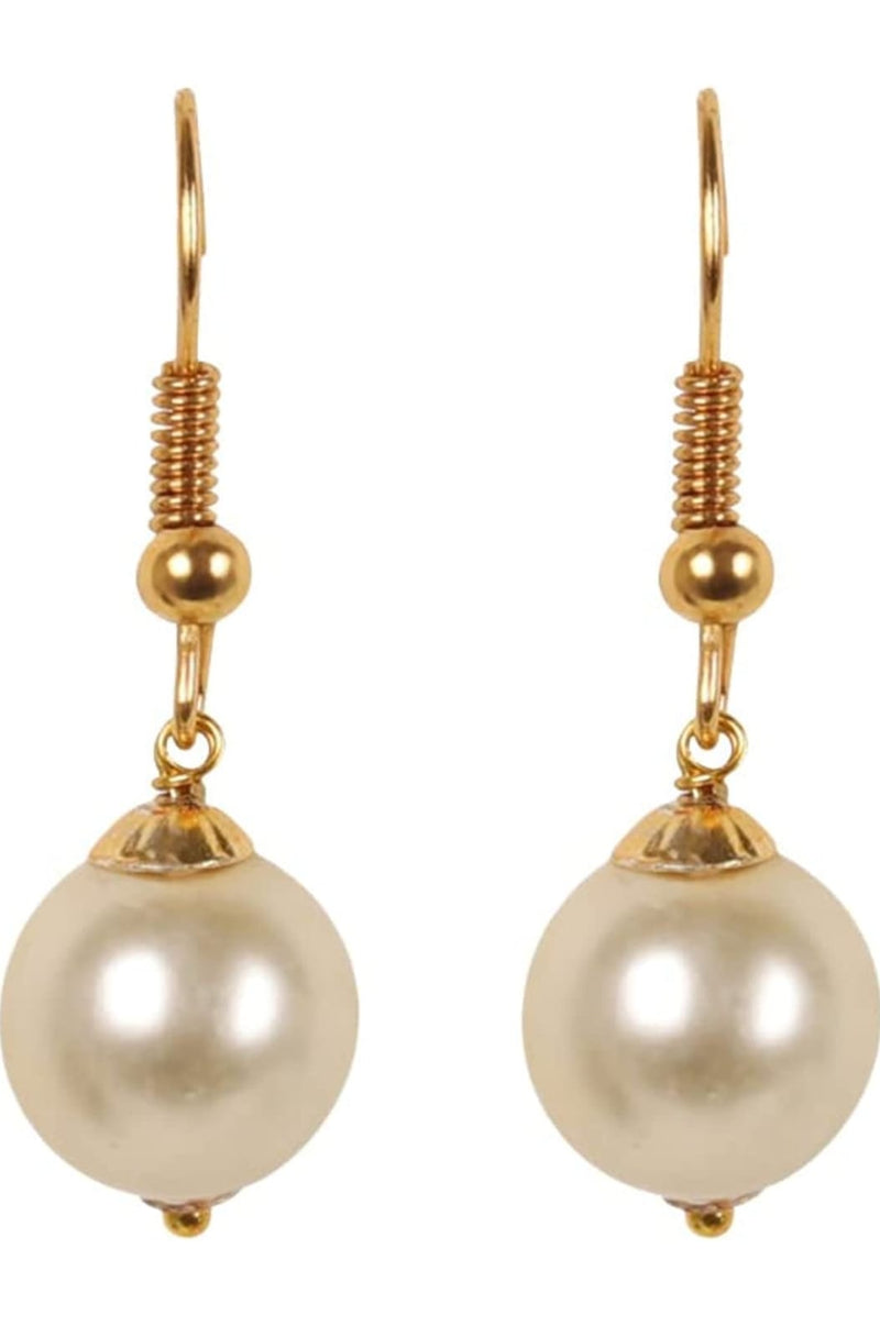 Gold Tone Multistrand Cluster Pearls Choker Necklace & Earring Set
