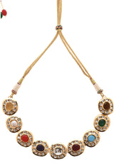 Gold Plated Multicolor Kundan Choker Necklace