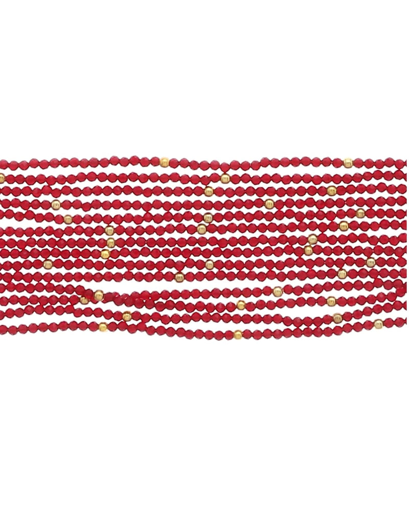 Gold Plated Red Hydro Stones Choker