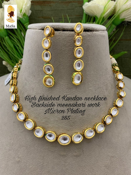Gold Plated Kundan Studded Jewellery Set