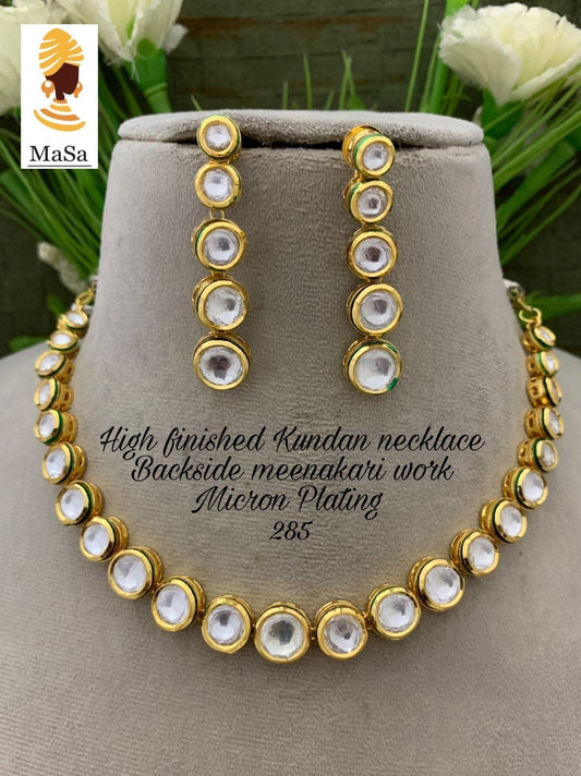 Gold Plated Kundan Studded Jewellery Set