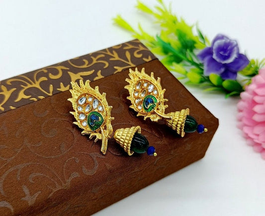 Gold Plated Peacock Beaded Necklace