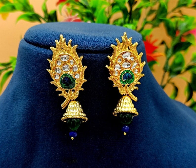 Gold Plated Peacock Beaded Necklace