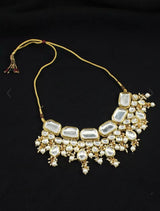 Gold Plated Kundan Polki Necklace Set