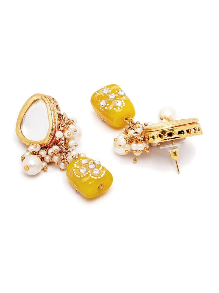 Gold Plated Kundan Polki Necklace Set