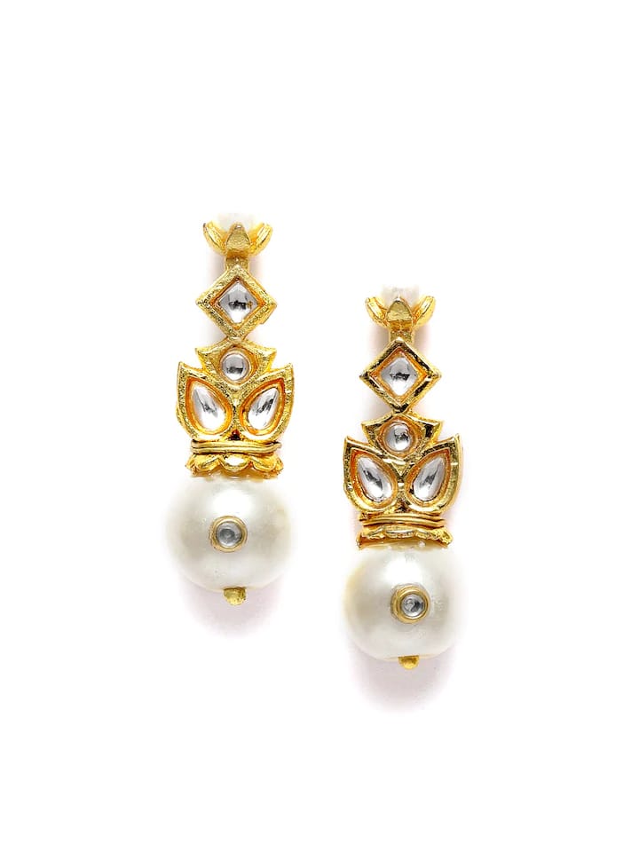 Gold Plated Kundan Polki Necklace Set