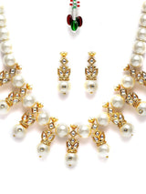 Gold Plated Kundan Polki Necklace Set