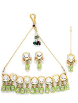 Gold Plated Kundan Polki Necklace Set