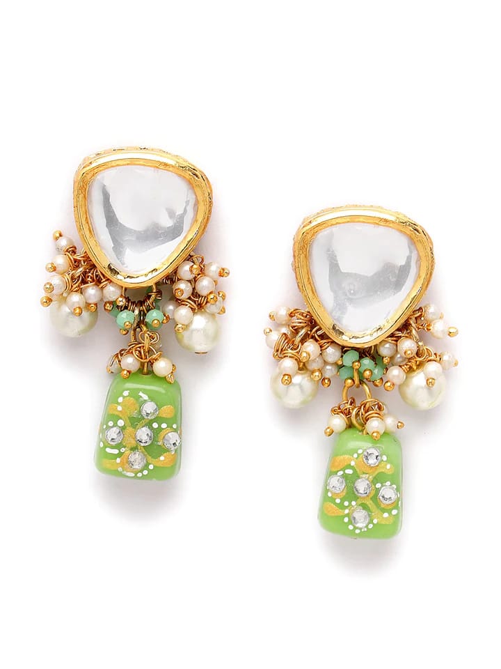 Gold Plated Kundan Polki Necklace Set