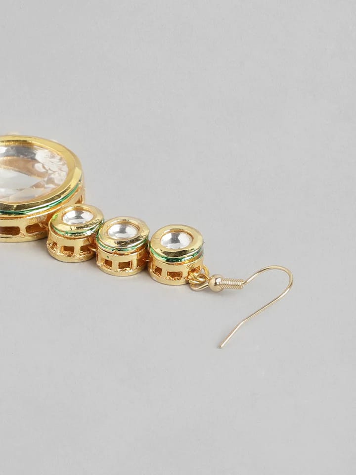 Gold Plated Kundan Polki Necklace Set