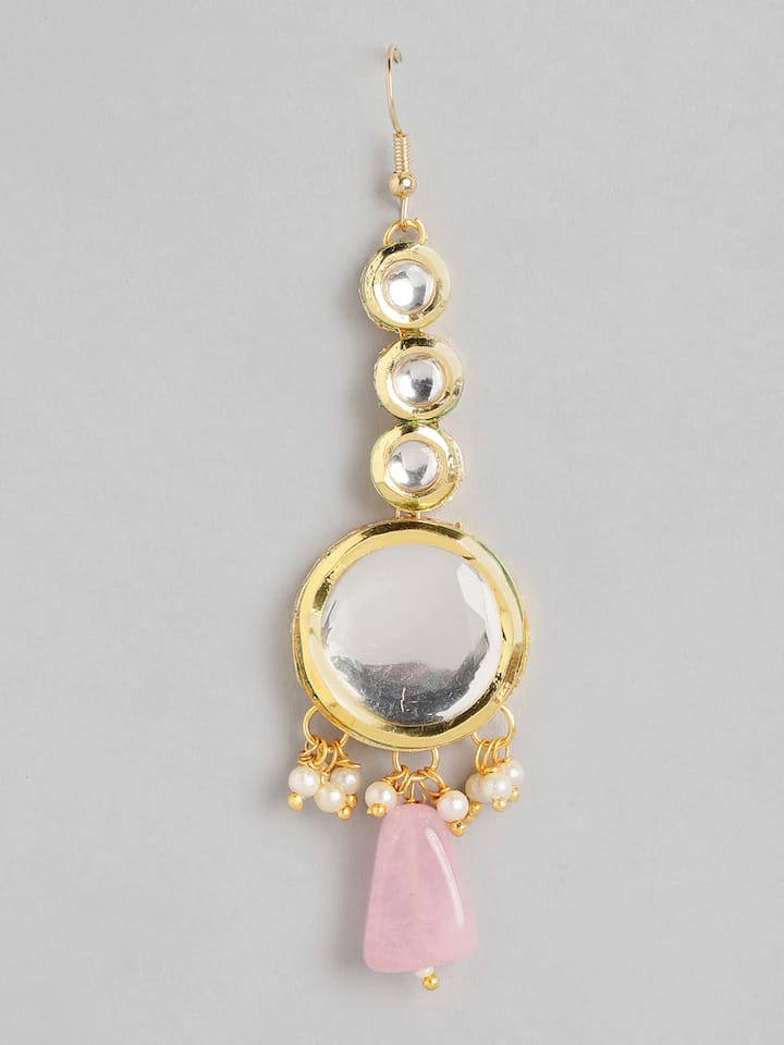 Gold Plated Kundan Polki Necklace Set