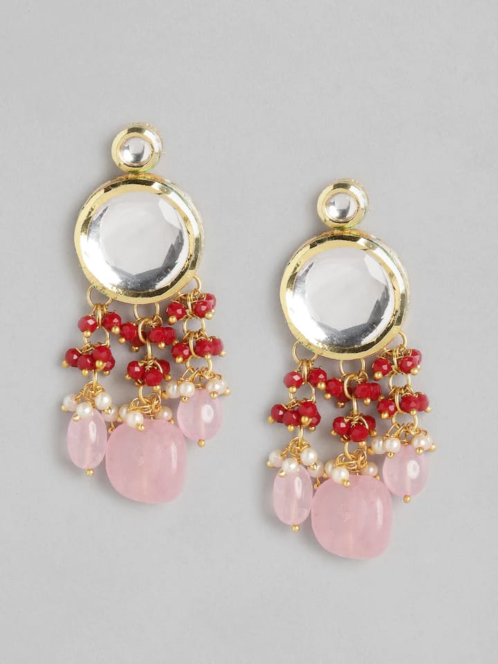 Gold Plated Kundan Polki Necklace Set
