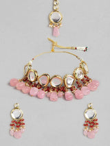 Gold Plated Kundan Polki Necklace Set