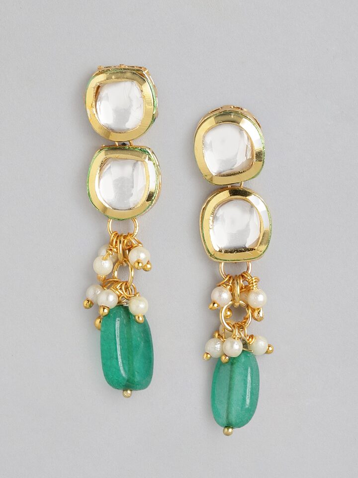 Gold Plated Kundan Polki Necklace Set