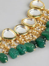 Gold Plated Kundan Polki Necklace Set