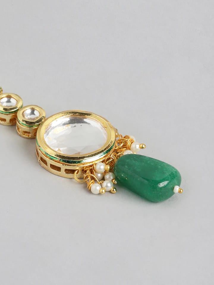 Gold Plated Kundan Polki Necklace Set