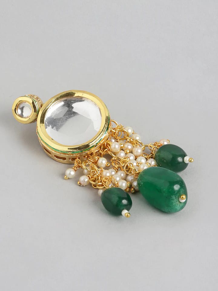 Gold Plated Kundan Polki Necklace Set
