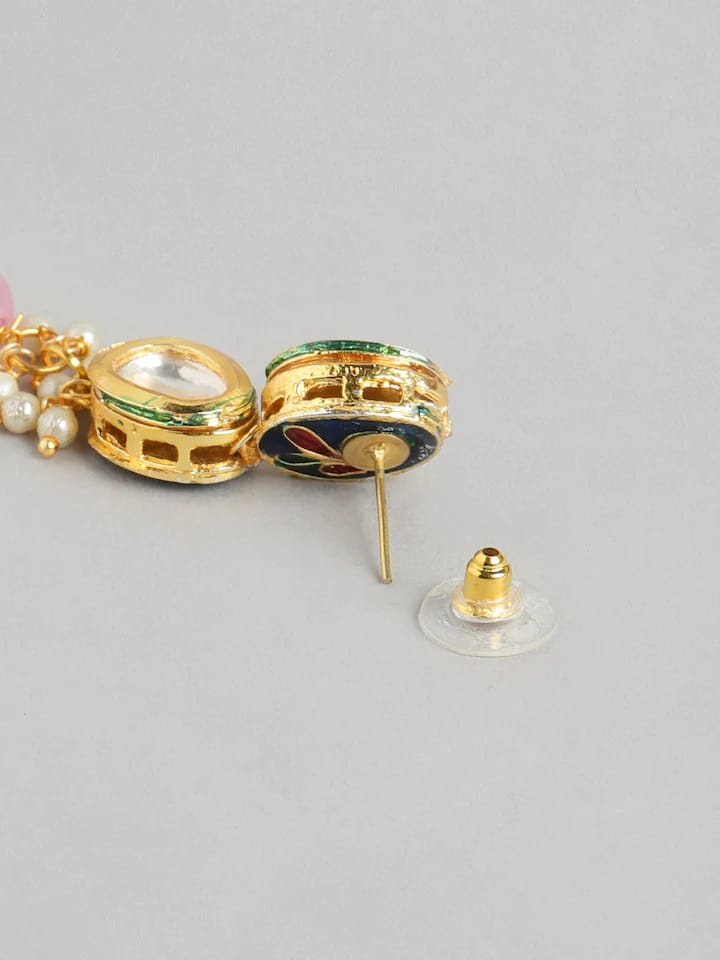 Gold Plated Kundan Polki Necklace Set