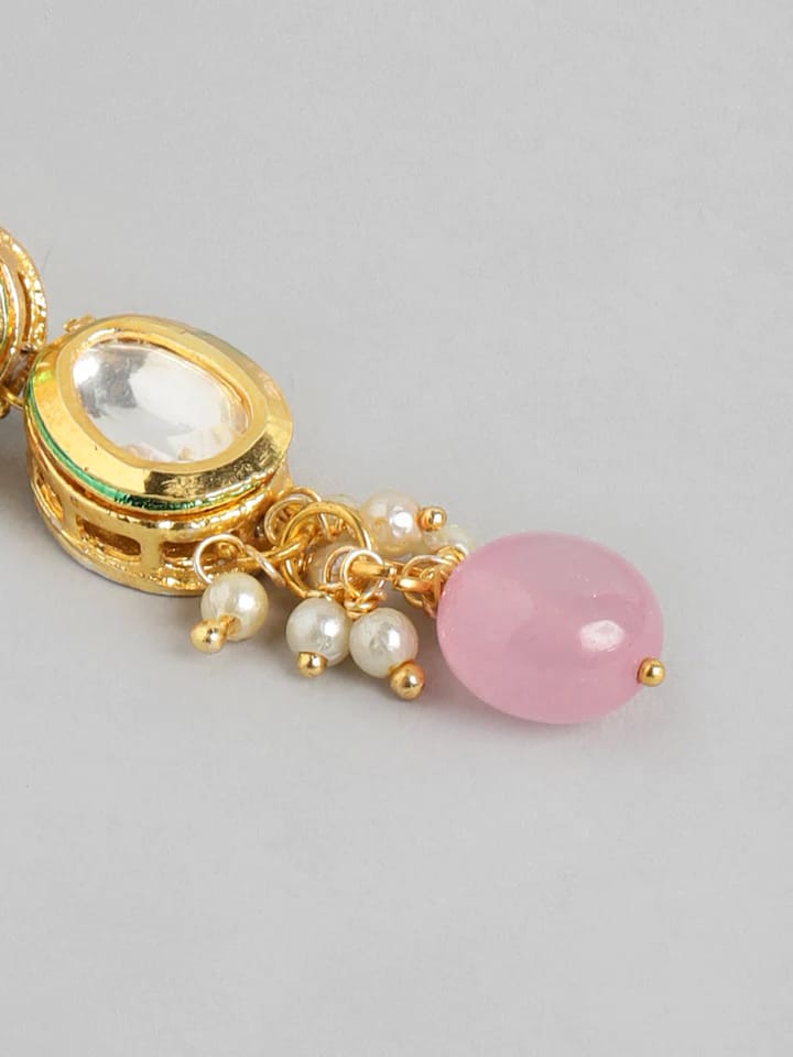 Gold Plated Kundan Polki Necklace Set