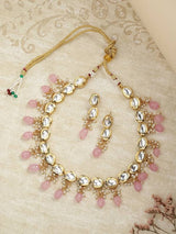 Gold Plated Kundan Polki Necklace Set